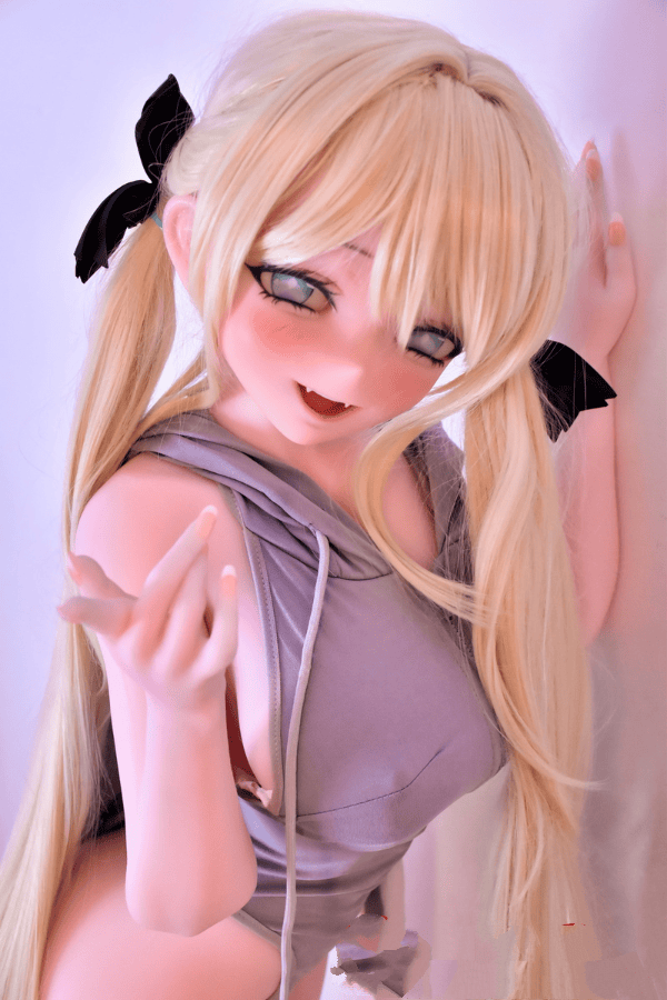 Elsa Babe 140cm 花坂由香 RAD025-Bヘッド フルシリコン製ラブドール バストM 紫グレーのパーカー ダッチワイフ アニメドール 低価格レビュー