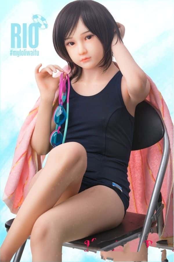MyLoliWaifu 145cm 莉央 Rio TPE製ラブドール Aカップ ヘッド材質選択可能 メイク選択可能 ダッチワイフ 低価格レビュー