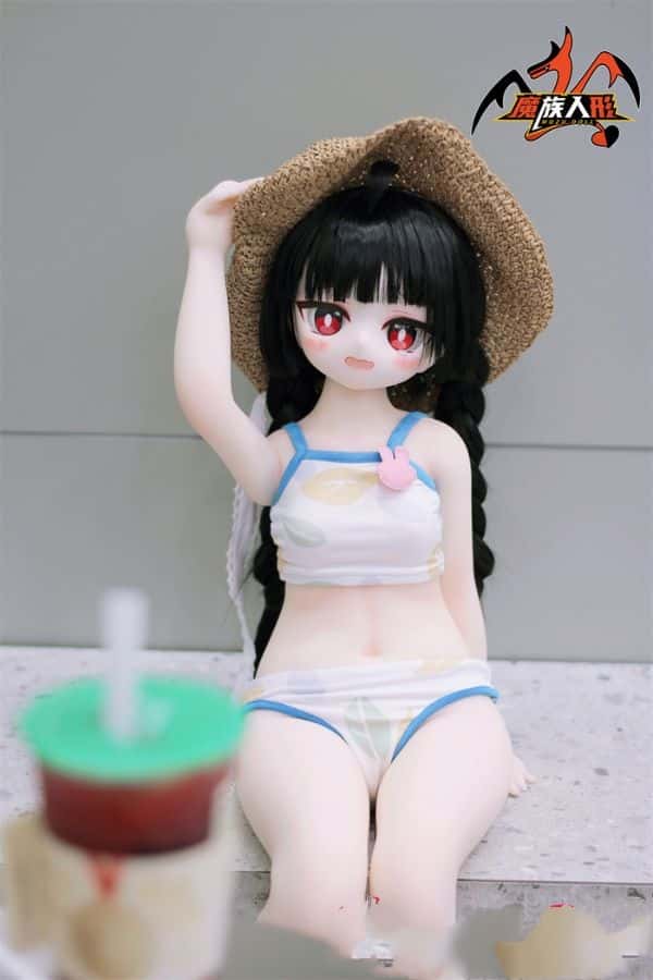 MOZUDOLL 85cm DQrabbit ミユコス ソフトビニール製ヘッドとTPE製ボディのAカップラブドール 肌色、眼球色、メイク、ウィッグ、衣装が宣材写真と同じ ダッチワイフ アニメドール 驚きの低価格
